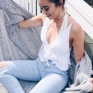 Brandy Melville Deep V Backless Tank